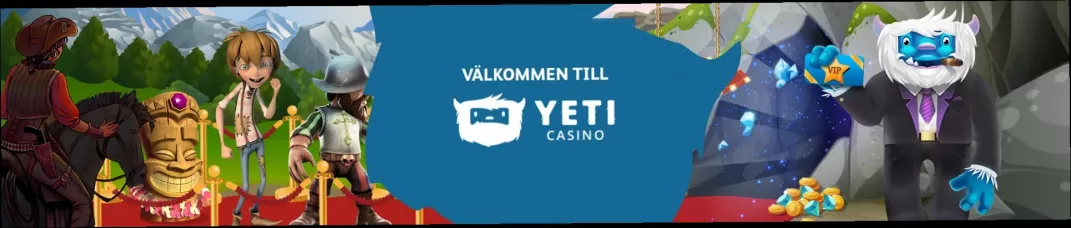 Yeti Casino 100% bonus upp till 2 000 SEK och 100 gratissnurr